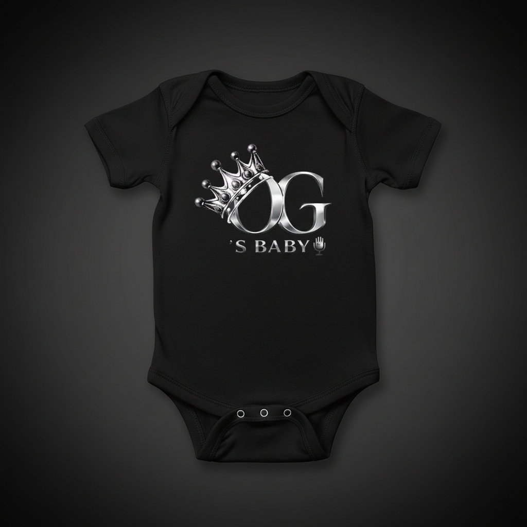 Script OgsBaby Onesie - Black