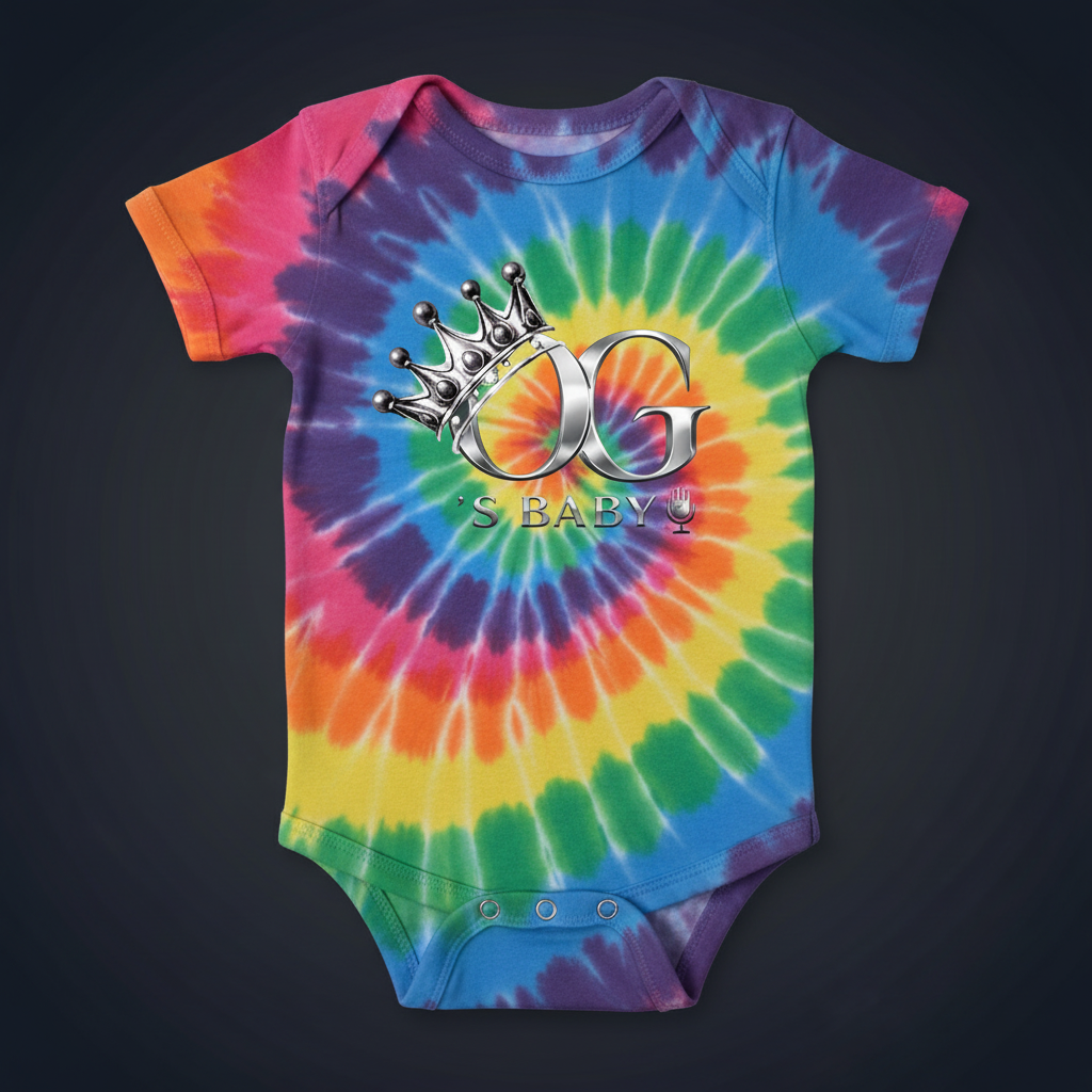 Script OgsBaby Onesie - Tie-Dye Rainbow